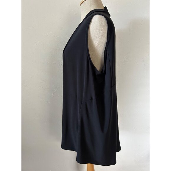 Sympli Women's Sz 12 Black Open Front Vest - Picture 3 of 12